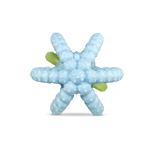 Gryzak silikonowy - niebieska malina z listkami / RazBaby