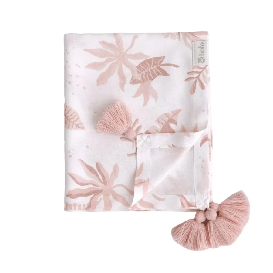 Bambusowy kocyk otulacz 80×100 – coral dream / Bolo