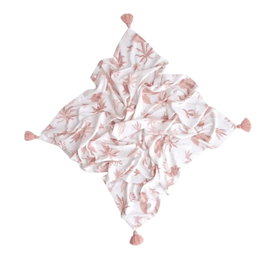 Bambusowy kocyk otulacz 80×100 – coral dream / Bolo