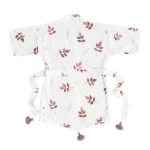 Dziecięce kimono bambusowe – dirty pink leaves / Bolo