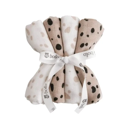 4pak pieluszek muślinowych 43x43cm – kamyczki / Bolo