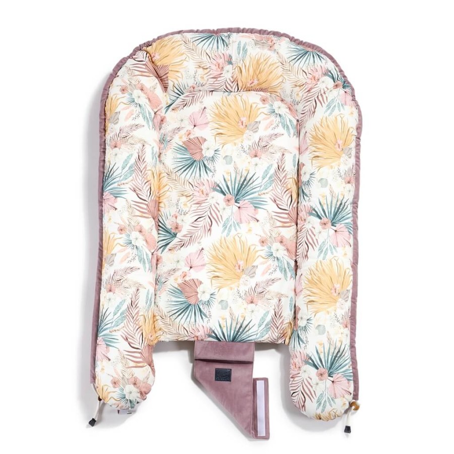 Kokon niemowlęcy BEST NEST -  BOHO PALMS LIGHT / La Millou