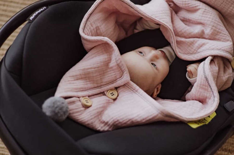 Letni muślinowy kocyk do fotelika - rose / Sleepee