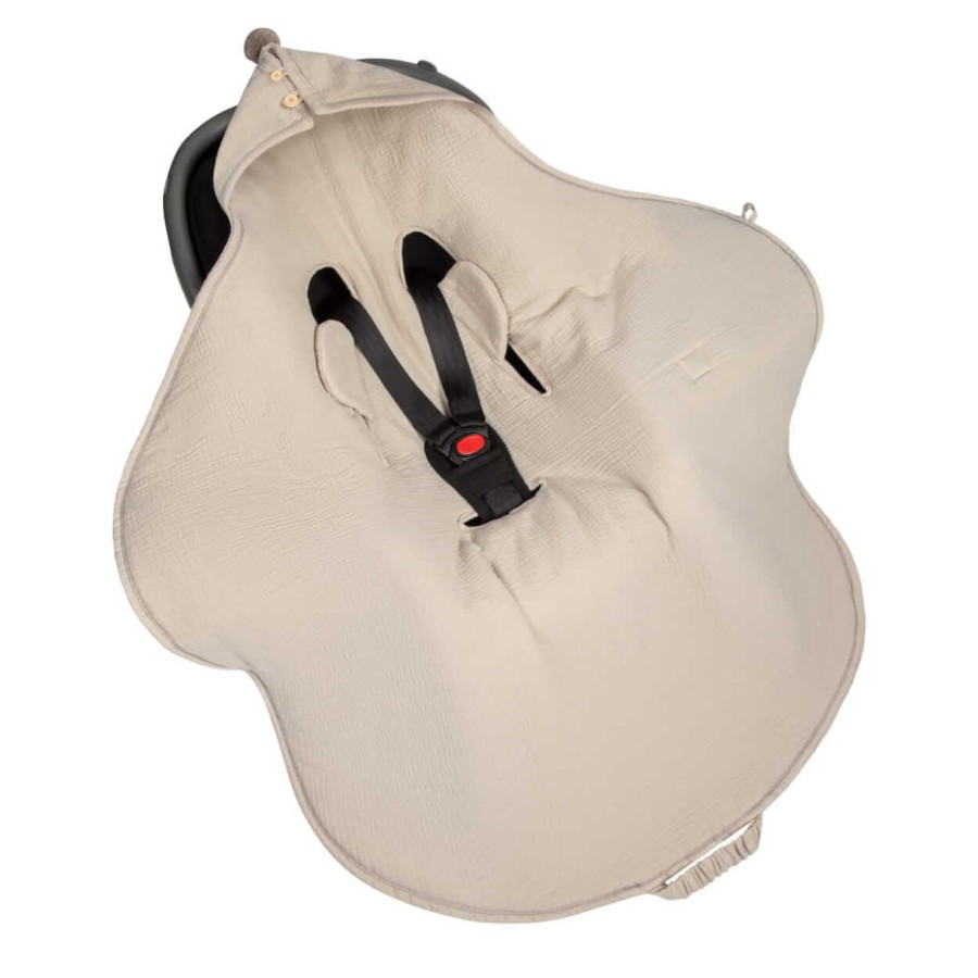 Letni muślinowy kocyk do fotelika - sand / Sleepee