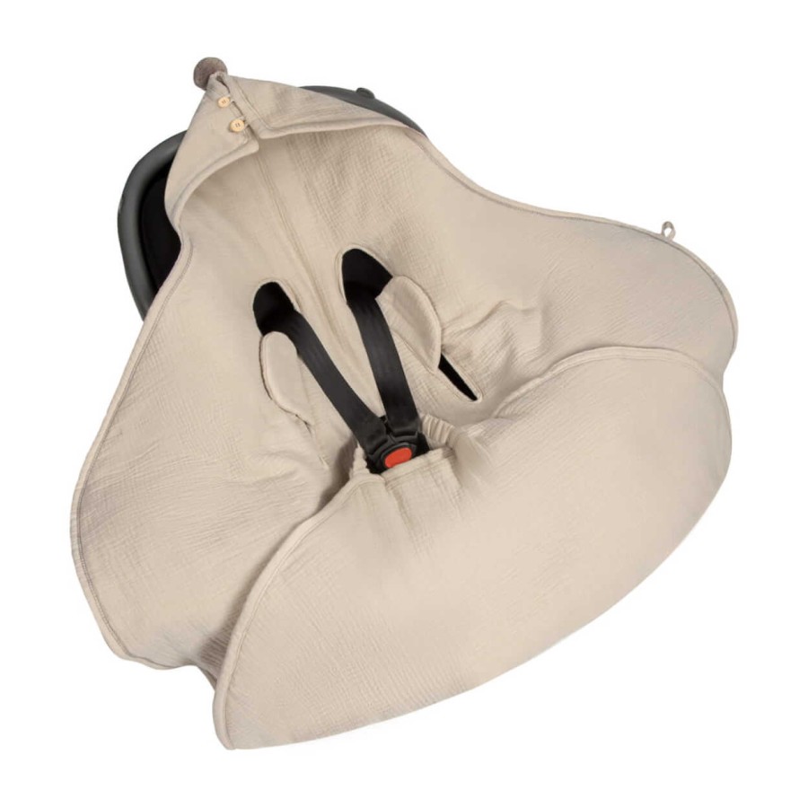 Letni muślinowy kocyk do fotelika - sand / Sleepee