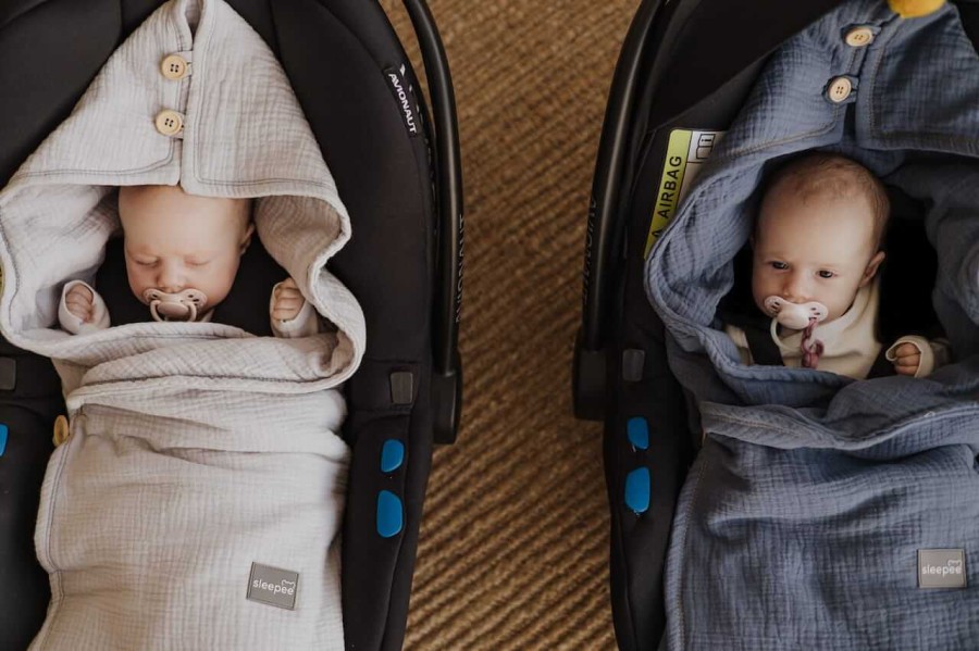 Letni muślinowy kocyk do fotelika - sand / Sleepee