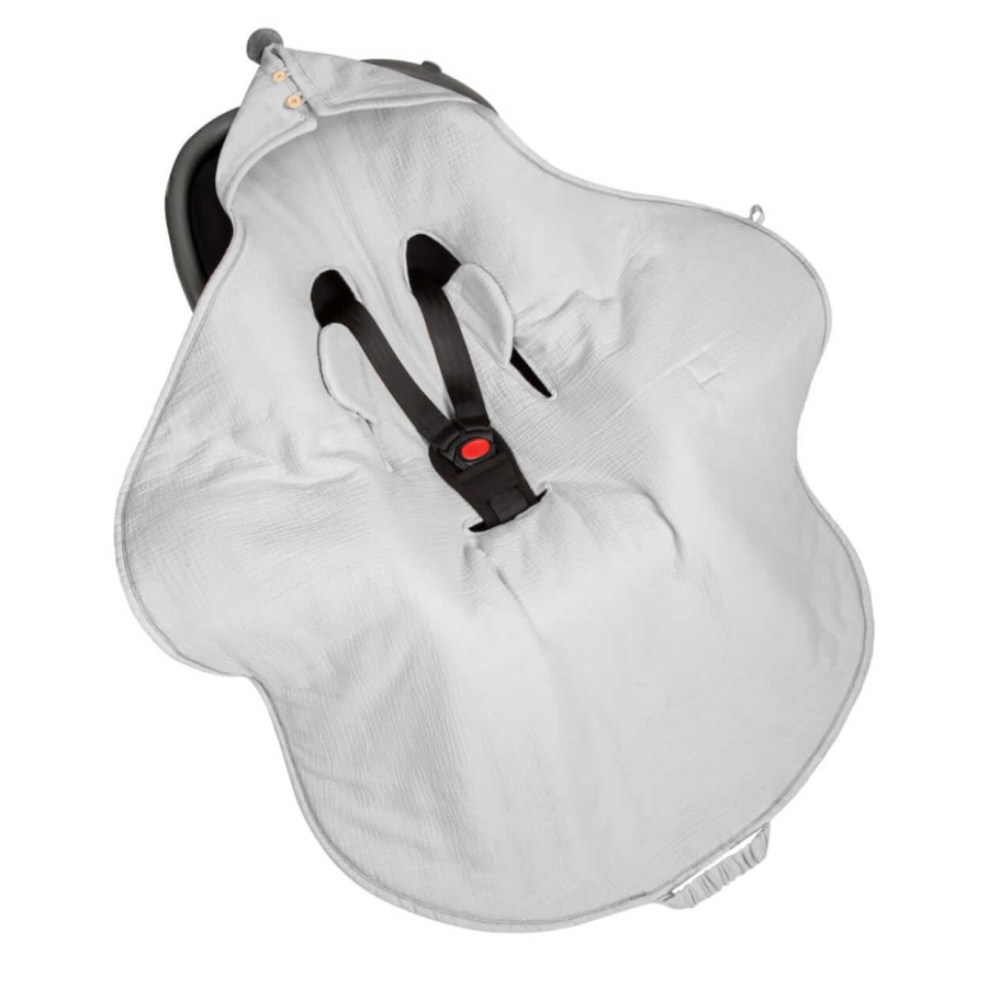 Letni muślinowy kocyk do fotelika - grey / Sleepee