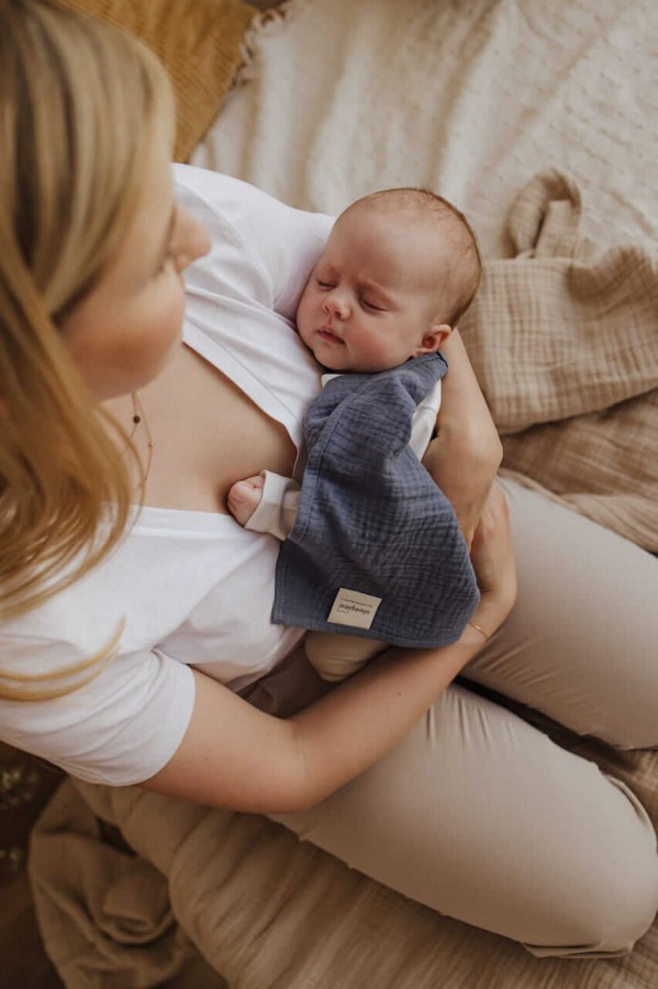 Pieluszki muślinowe bawełniane 2-pak: szara i niebieska / Sleepee