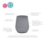 Komplet pierwszych naczyń silikonowych First Foods Set szary / EZPZ