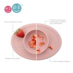 Komplet pierwszych naczyń silikonowych First Foods Set pastelowy róż / EZPZ
