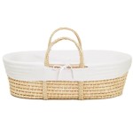 Wyściółka do kosza mojżesza White bawełna organiczna / AhojBaby