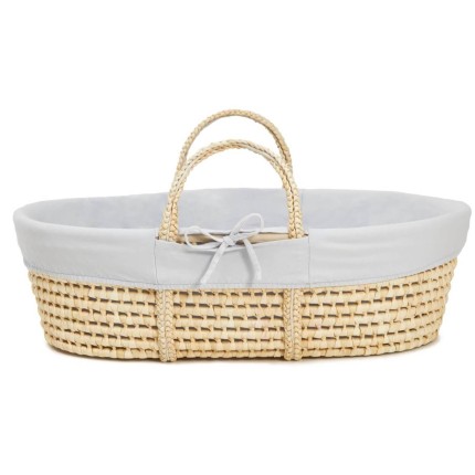 Wyściółka do kosza mojżesza Szara z bawełny organicznej / AhojBaby