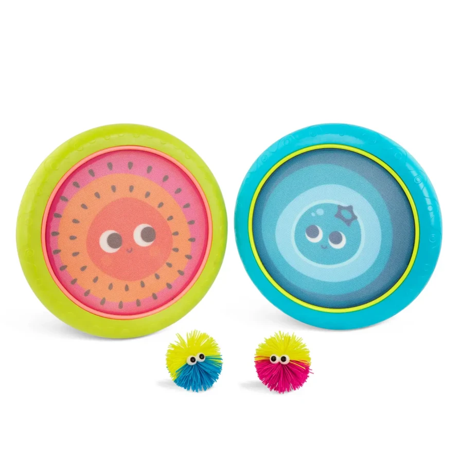 Poppin’ Paddles – gra zręcznościowa – sprężyste dyski z kudłatymi piłeczkami / B.Toys