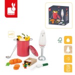 Zestaw do gotowania zupy z drewnianym blenderem i akcesoriami 3+ / Janod J06634