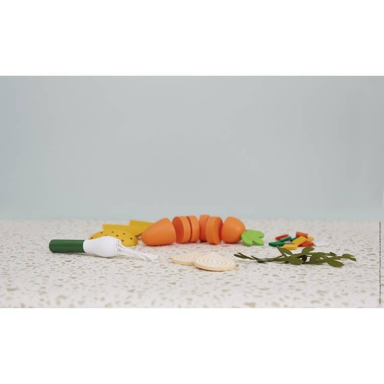 Zestaw do gotowania zupy z drewnianym blenderem i akcesoriami 3+ / Janod J06634