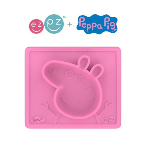 Silikonowa miseczka z podkładką 2w1 Peppa Pig™ różowa / EZPZ