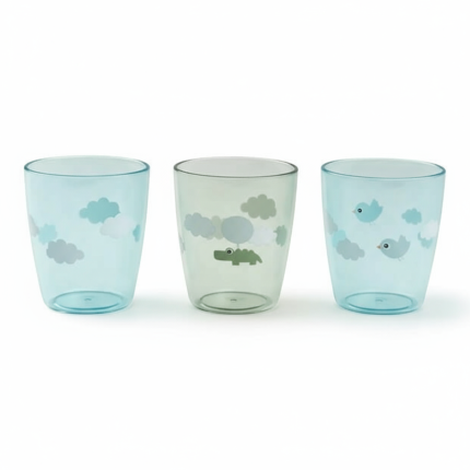 Kubki mini glass Happy Clouds Green / Done by Deer 1936523