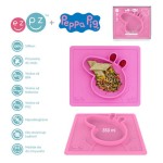 Silikonowa miseczka z podkładką 2w1 Peppa Pig™ różowa / EZPZ
