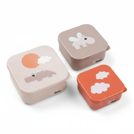 Zestaw pojemników 3szt. Happy Clouds Powder / Done by Deer 1236401