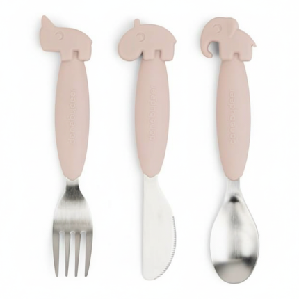 Sztućce dla dziecka Easy-Grip - Powder / Done by Deer 1126861