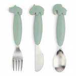 Sztućce dla dziecka Easy-Grip - Green / Done by Deer