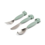 Sztućce dla dziecka Easy-Grip - Green / Done by Deer