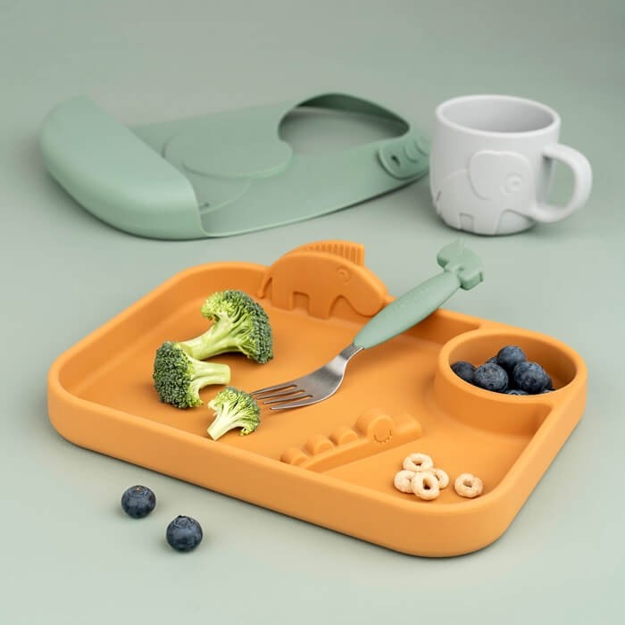 Sztućce dla dziecka Easy-Grip - Green / Done by Deer