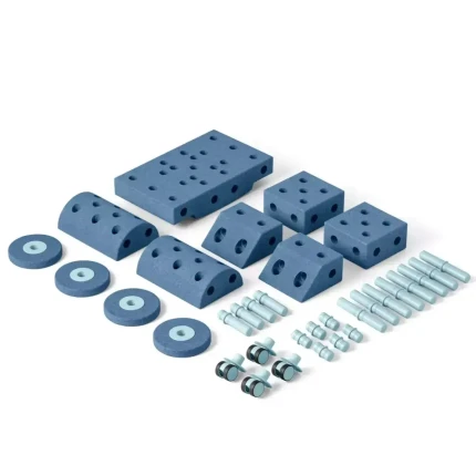 Kreatywne klocki rozwijające motorykę dużą, Dreamer kit 12 in 1 – Deep blue, Sky blue / MODU