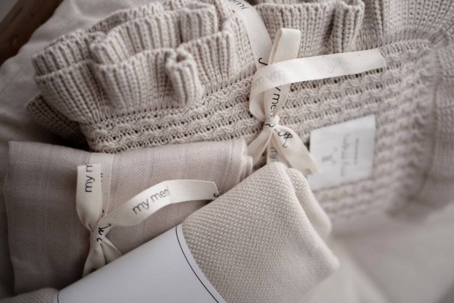 Bambusowa pieluszka muślinowa 65x65 beige / My Memi