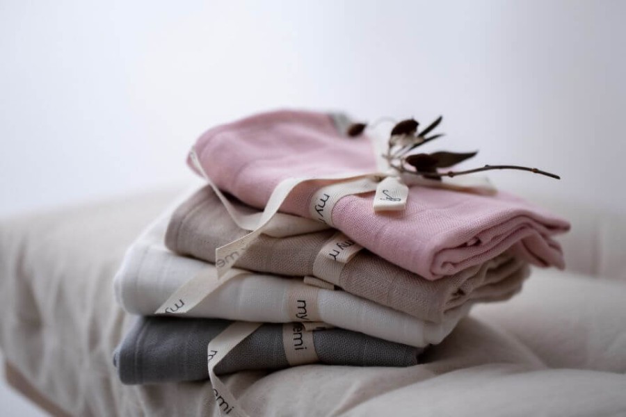 Bambusowa pieluszka muślinowa 65x65 beige / My Memi