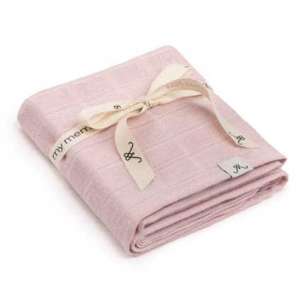Bambusowa pieluszka muślinowa 65x65 powder pink / My Memi