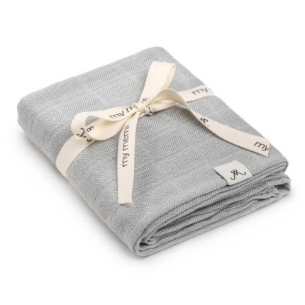 Bambusowa pieluszka muślinowa 65x65 light grey / My Memi