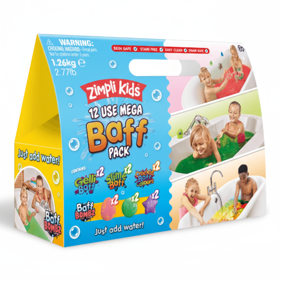 Zestaw kształtów i proszków do kąpieli Mega Baff Pack,16 szt., 3+ / Zimpli Kids