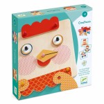 Drewniana układanka TWARZE / Djeco DJ01676