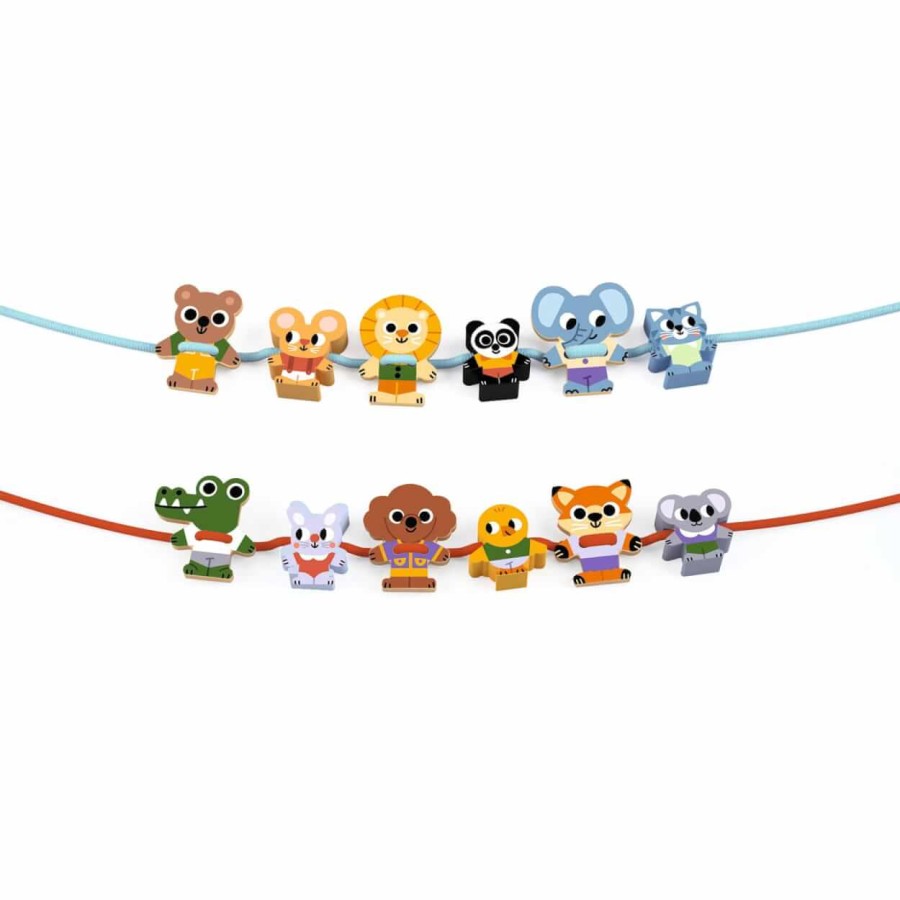 Nawlekanka drewniana  PRZYJACIELE/ Djeco DJ06173