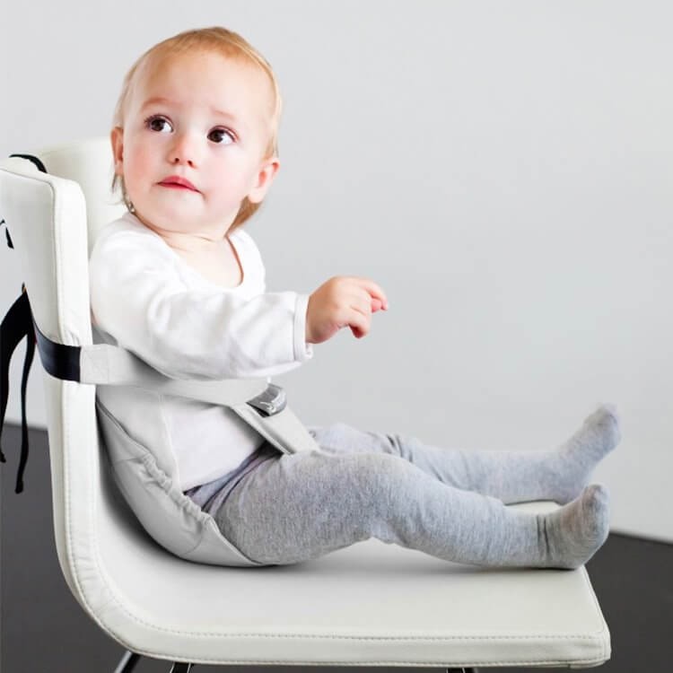Szelki do krzesła do karmienia dla niemowlaka, Mini Chair - jasnoszare / Minimonkey