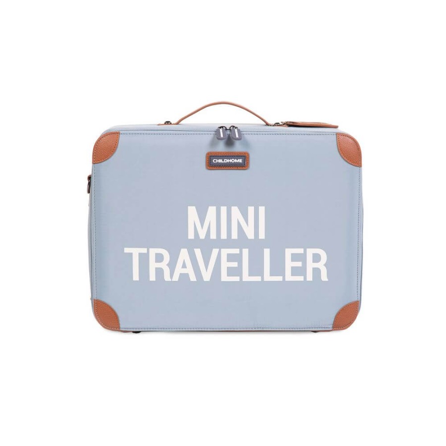 Walizka dziecięca Mini Traveller szara mięta / Childhome CWSCKGR