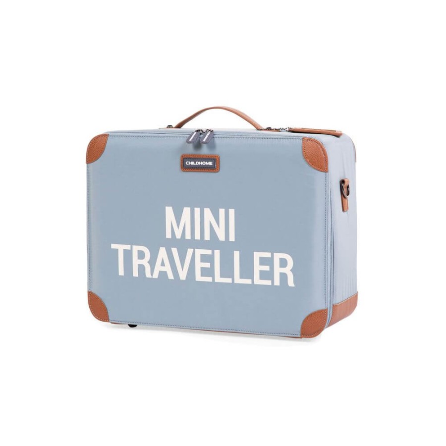 Walizka dziecięca Mini Traveller szara mięta / Childhome CWSCKGR