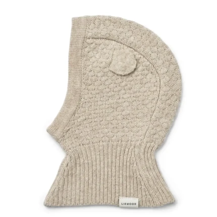 Kominiarka z wełny merino Oggy Balaclava - Sandy melange / Liewood