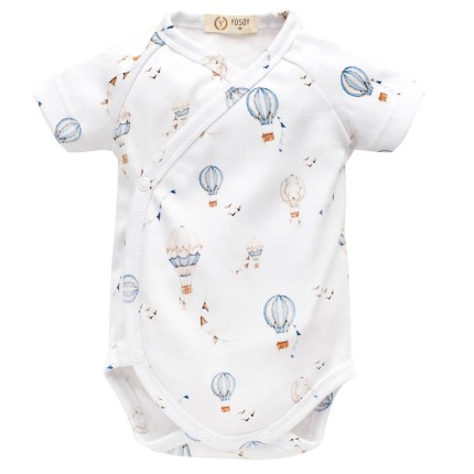 Body organic cotton krótki rękaw - RETRO BALLOONS / YOSOY