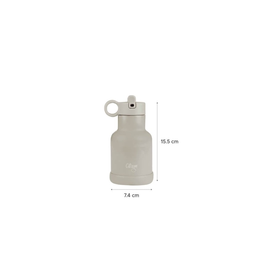 Butelka termiczna ze stali nierdzewnej 250ml - Dino / Citron