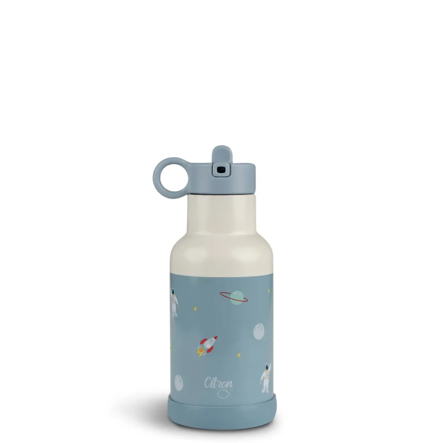 Butelka termiczna ze stali nierdzewnej 350ml - Spaceship Dusty Blue / Citron
