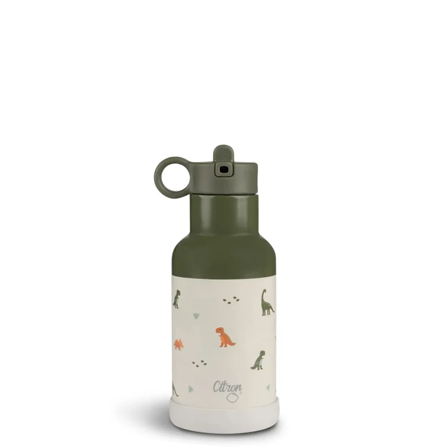 Butelka termiczna ze stali nierdzewnej 350ml - Dino Green / Citron