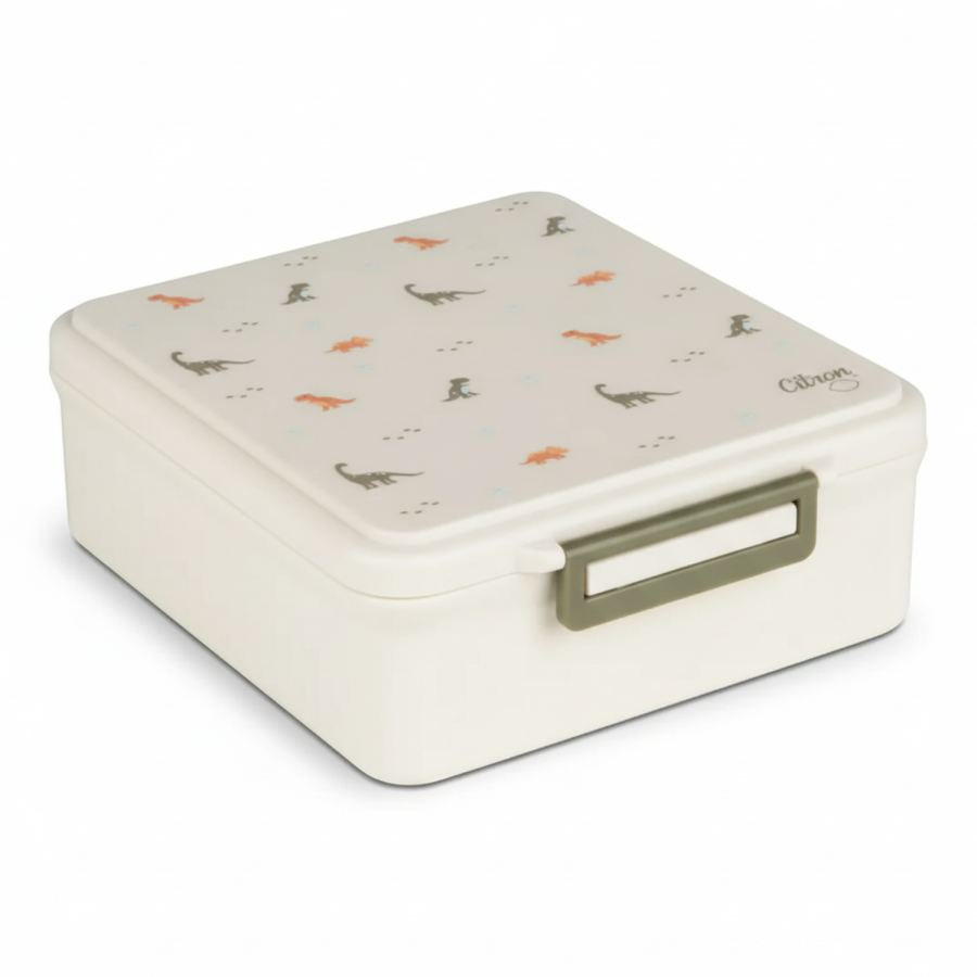 Grand lunch box z termosem - Dino / Citron