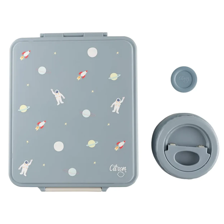 Grand lunch box z termosem - Spaceship / Citron