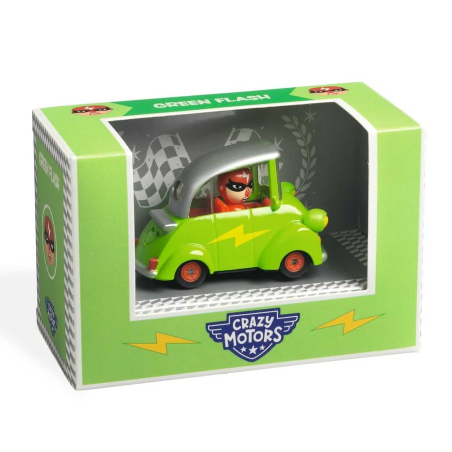 Autko CRAZY MOTORS - GREEN FLASH / Djeco DJ05471
