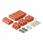 Explorer set - Kreatywne klocki rozwijające motorykę dużą, pomarańczowy 8w1 / MODU