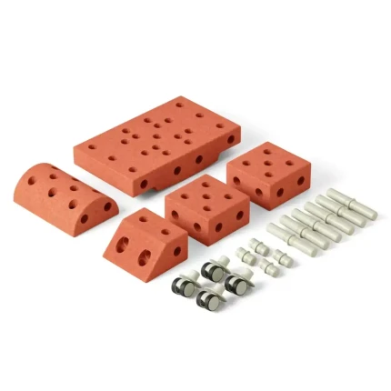 Explorer set - Kreatywne klocki rozwijające motorykę dużą: Burnt Orange, Dusty Green 8w1 / MODU