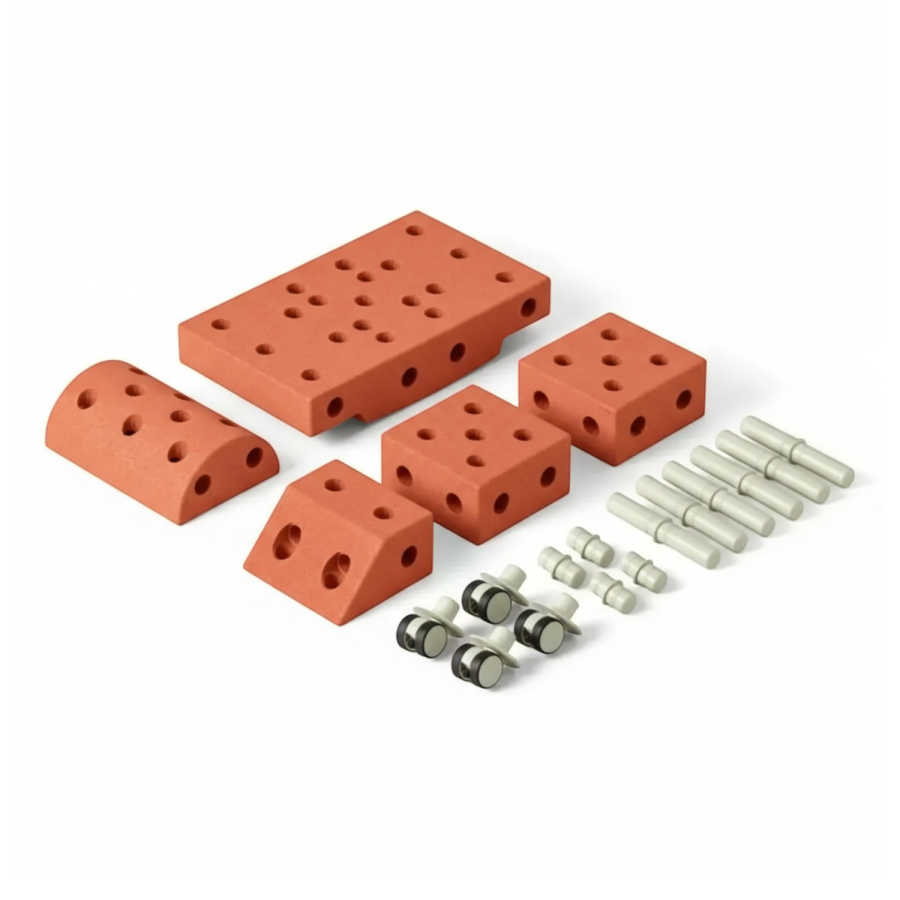 Explorer set - Kreatywne klocki rozwijające motorykę dużą, pomarańczowy 8w1 / MODU