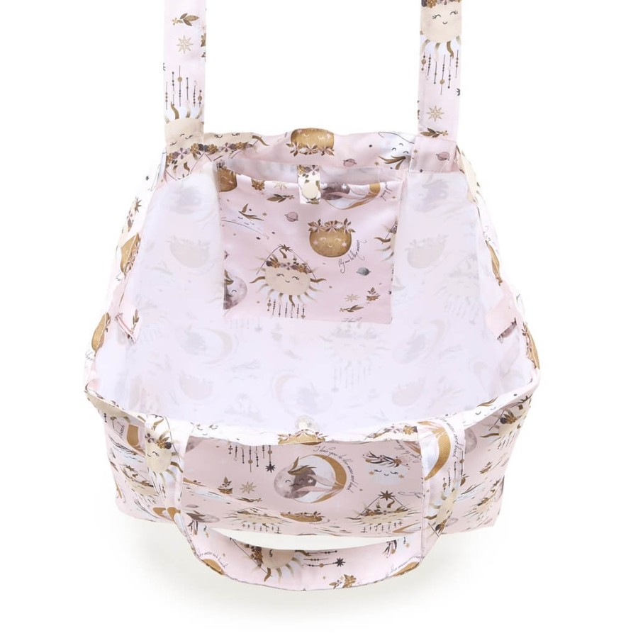 Shopper Bag z kieszonką - FLY ME TO THE MOON NUDE / La Millou